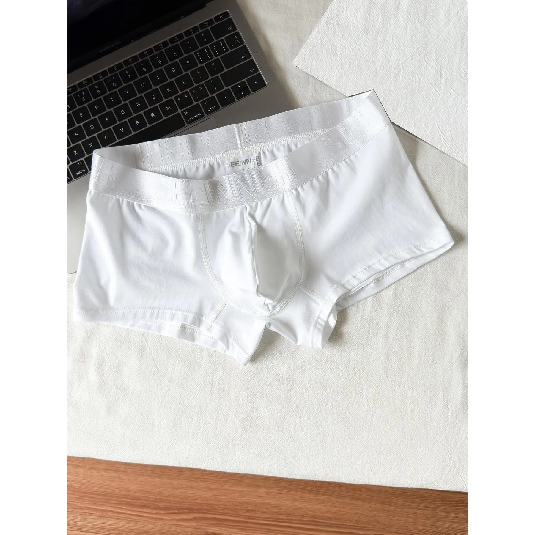 Men'S Boxer Shorts in a Single Pc, Made of 95%, Featuring a Comfortable Logo for Casual Sports, Suitable for Machine Washing