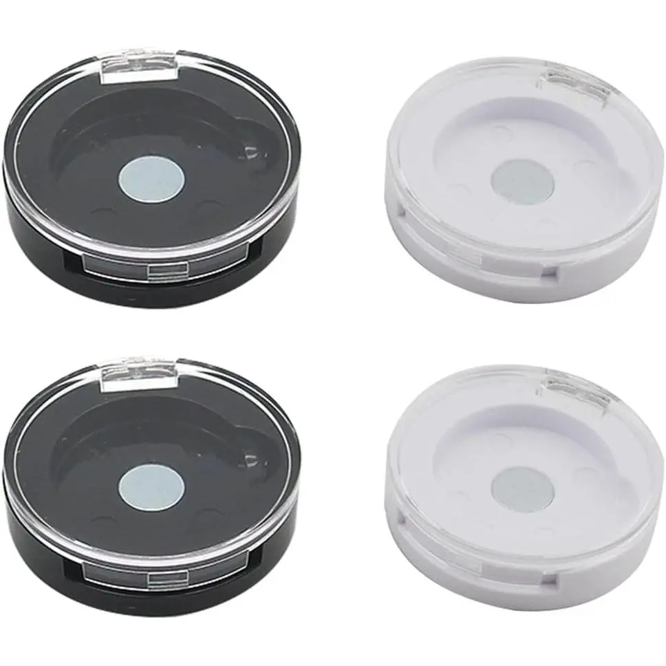 4Pcs Refillable Empty Magnetic Eyeshadow Cases, Round Makeup Container Pans