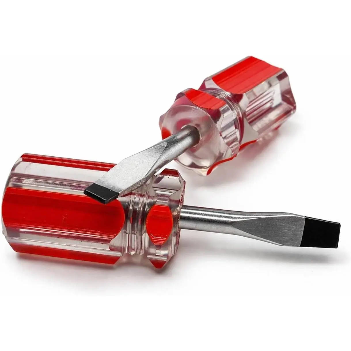 2 count SL6 Short Slotted  Set, Stubby 6mm Flat  , CR-V Steel Compact  for Tight Spaces,  Repair & Daily Use