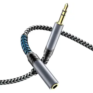 Headphone Extension  (10FT, 24K  Plated Jack, Hi-Fi Sound, 3.5mm Male to Female Stereo Audio ) – Aux Cord for iPod, Laptops, Smartphones, Speakers, Tablets,   Stereo