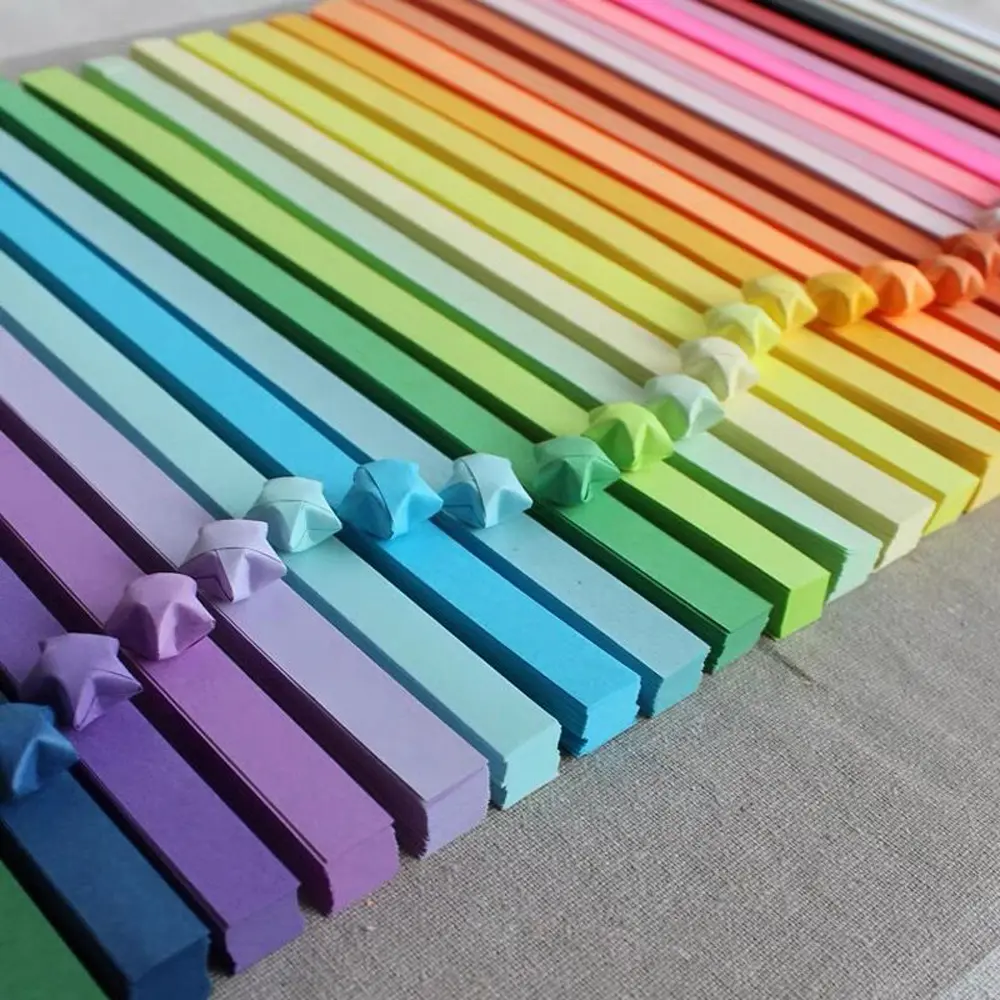 540 Sheets Star Origami Paper, 27 Colors, Double-Sided Solid Color Strips, Ideal for Crafts, Perfect for Making Lucky Stars and Decorations
