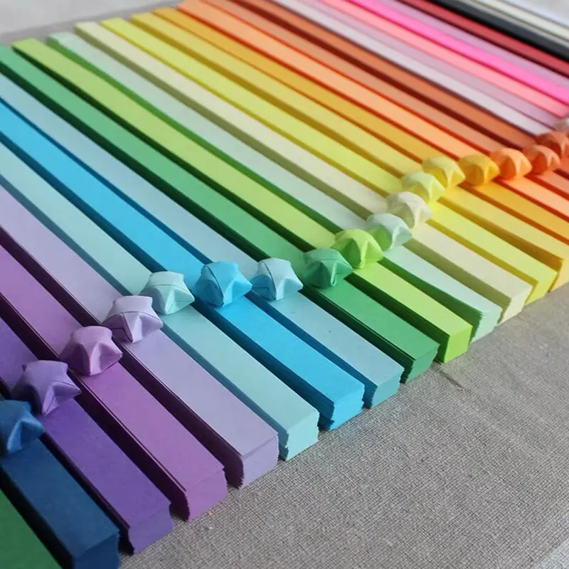 540 Sheets Star Origami Paper, 27 Colors, Double-Sided Solid Color Strips, Ideal for Crafts, DIY Craft Supplies, Perfect for Making Lucky Stars and Decorations