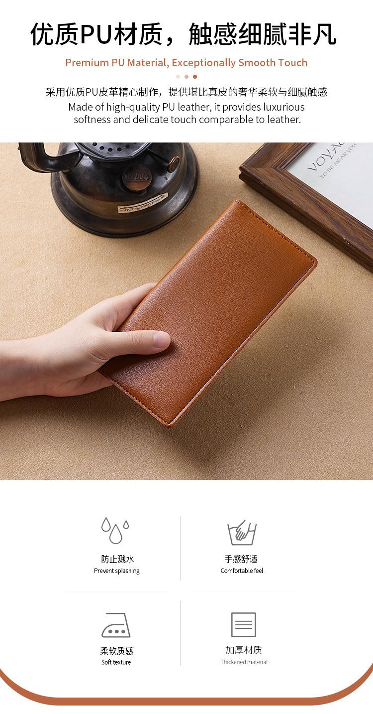 10 Card Slot Slim Long Wallet for Men – RFID PU Leather Bifold with Hidden Cash Compartment, Minimalist Lightweight Wallet for Everyday Carry, Trendy Design la