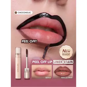 SHEGLAM Fall In Line Peel Off Lip Liner Stain-Chocoholic Lip Combo Brand Beauty Makeup Face Paint Cosmetic For Women Girls Perfect For Spring Summer Ideal For Y2K Fancy Fashion Suitable For Birthday Mother'S Day Gift Rave Party Ready Best Color