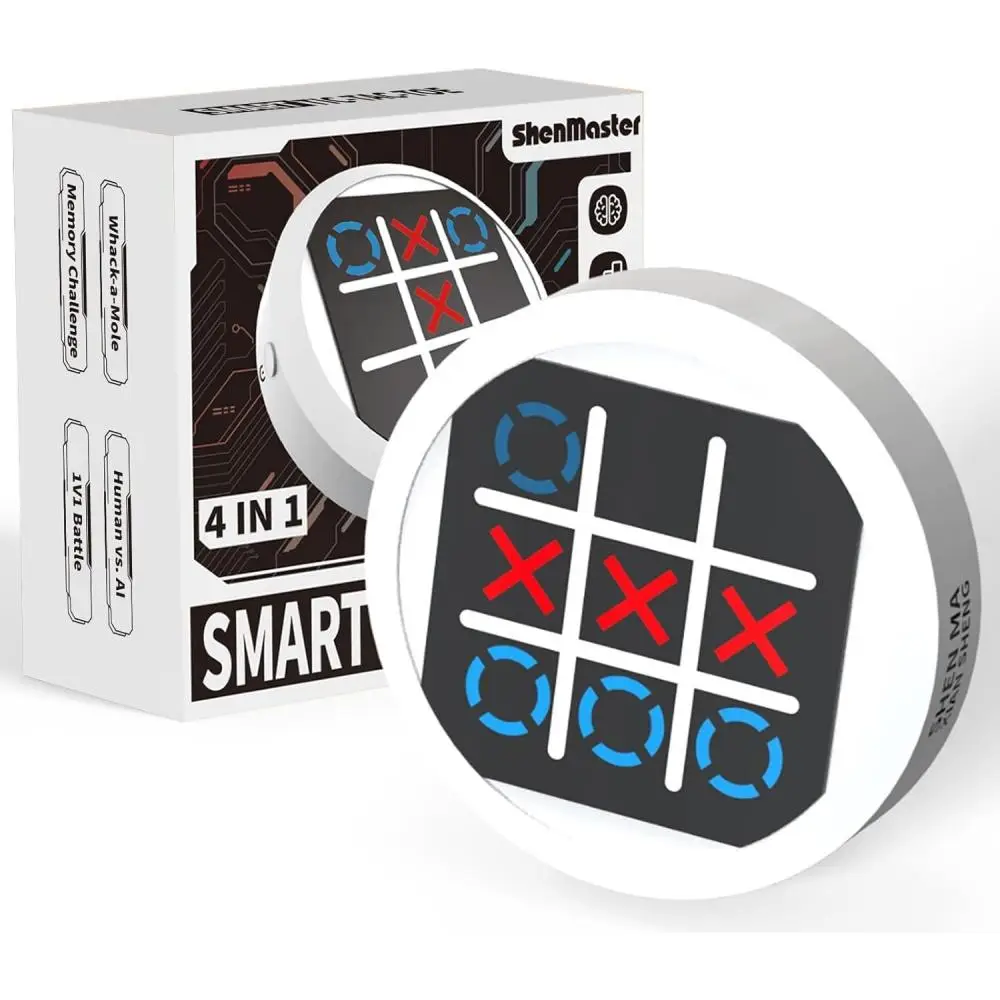 Electronic Tic Tac Toe Game, Handheld Puzzle Game Console, Educational Memory Growth Party Tabletop Games, Fidget Toys Gifts for Kids, Toys for Boys,