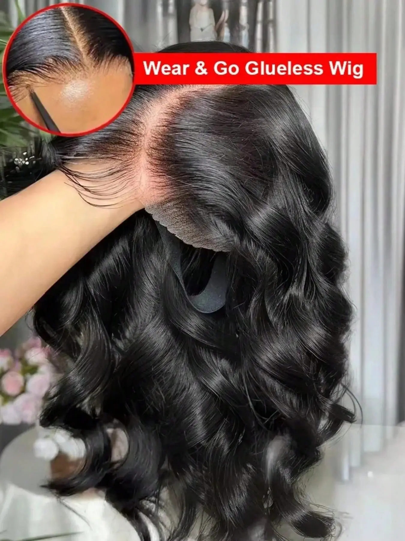 Body Wave Glueless Wig Human Hair 5X5 HD Lace Closure Wavy Wigs For Women Wear And Go Wigs Human Hair Pre Plucked Wig