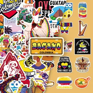 100sheets two sets of repetition Colombian exotic style creative trend stickers postcards luggage decorative stickers
