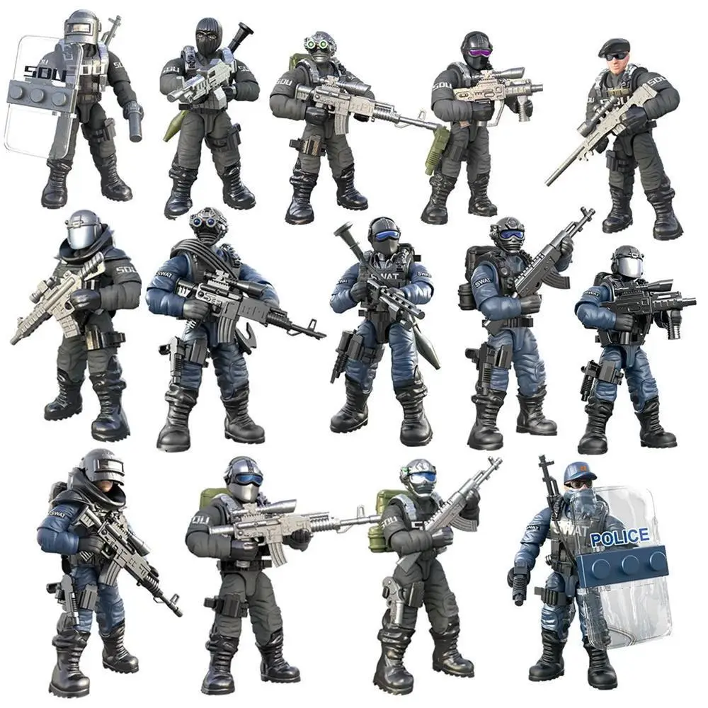 Military Army World War SWAT Soldiers Police Figures Building Blocks Bricks Learning Toys For Children Gift Popular toys 2026 Hot selling toys