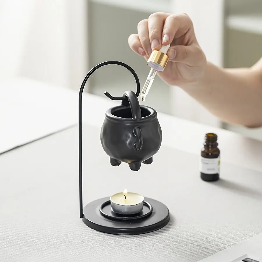 Ceramic Oil Burner, Ceramic Aroma Lamp, Hanging Pot Candle Warmer, Fragrance Diffuser, Decorative Scent Night Light, Ceramic Incense Furnace