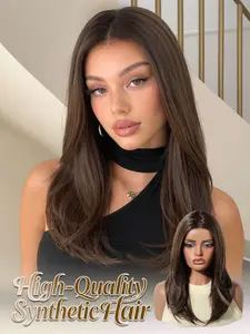 Toshe Medium Straight Wig, Glueless, No Bangs, All Seasons, Perfect for Daily Wear, Events, Role Play, High-Quality Mono Style