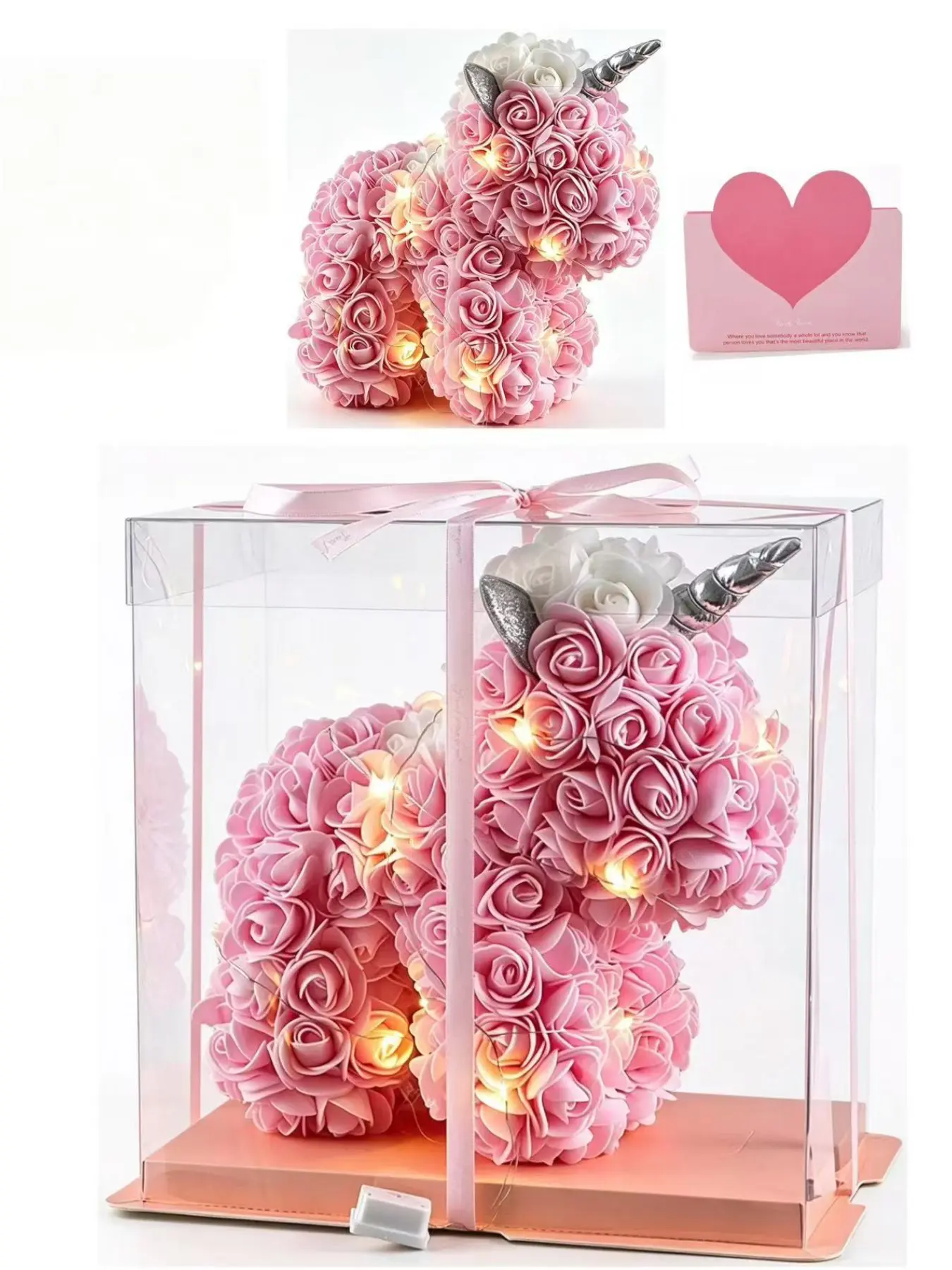 Handmade Unicorn Pe Rose Flower, Perfect Gift for Girlfriend, Best Friend, Classmate, Valentine's Day, Anniversary, Birthday