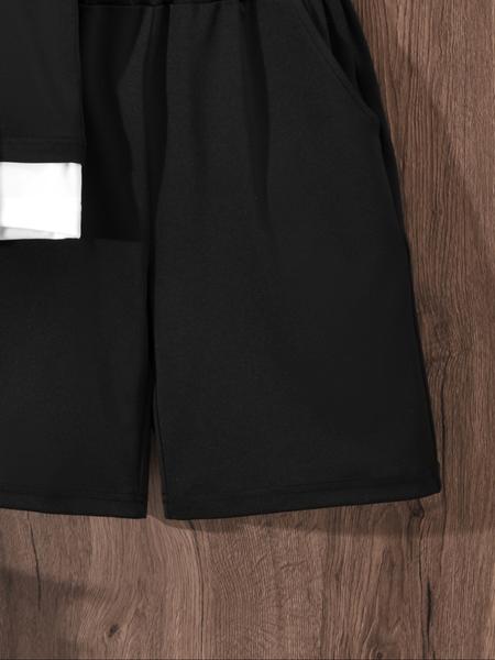 Two-piece Set Boy's Hooded Top & Shorts, Casual Hooded Top & Track Shorts for Summer, Kids Clothes for Daily Wear Two-piece Set Boy's Hooded Top & Shorts, Casual Hooded Top & Track Shorts for Summer, Kids Clothes for Daily Wear