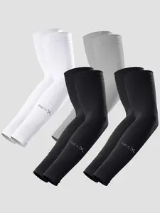 4 Pairs of Fashionable Sunscreen Ice Silk Sleeves, Unisex Summer Sunscreen Arms, Suitable for Outdoor Driving and Fishing, Golf, Cycling, Running, Driving and Outdoor Sports Enthusiasts
