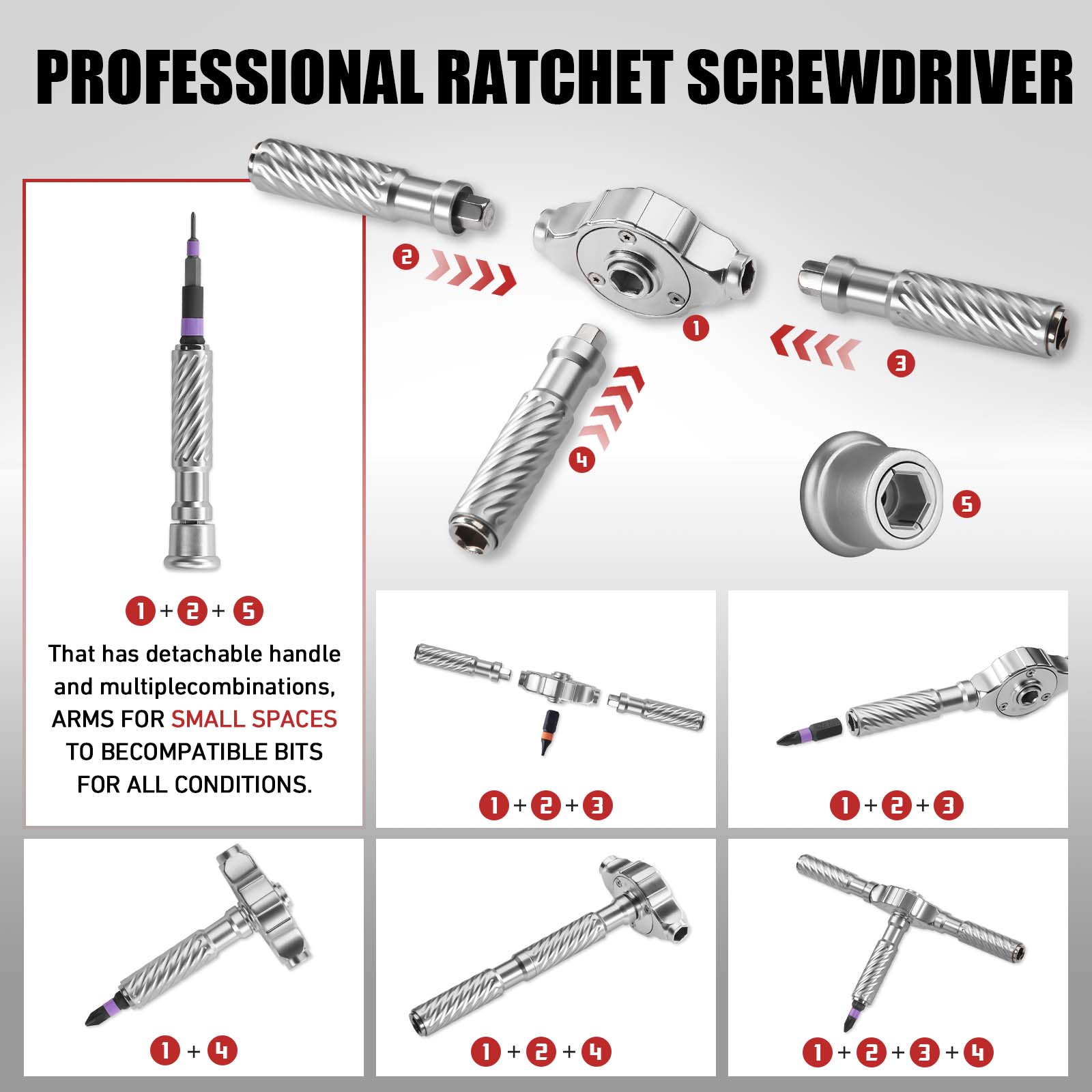 Advanced Ratchet Screwdriver Set, 24/40/66/100-In-1 Magnetic Drill Bits, Home Repair Tool Kit, Replaceable Screwdriver Bits, Detachable T-Type Handle, Furniture, Bike, Computer Maintenance #GLOBAL PICKS