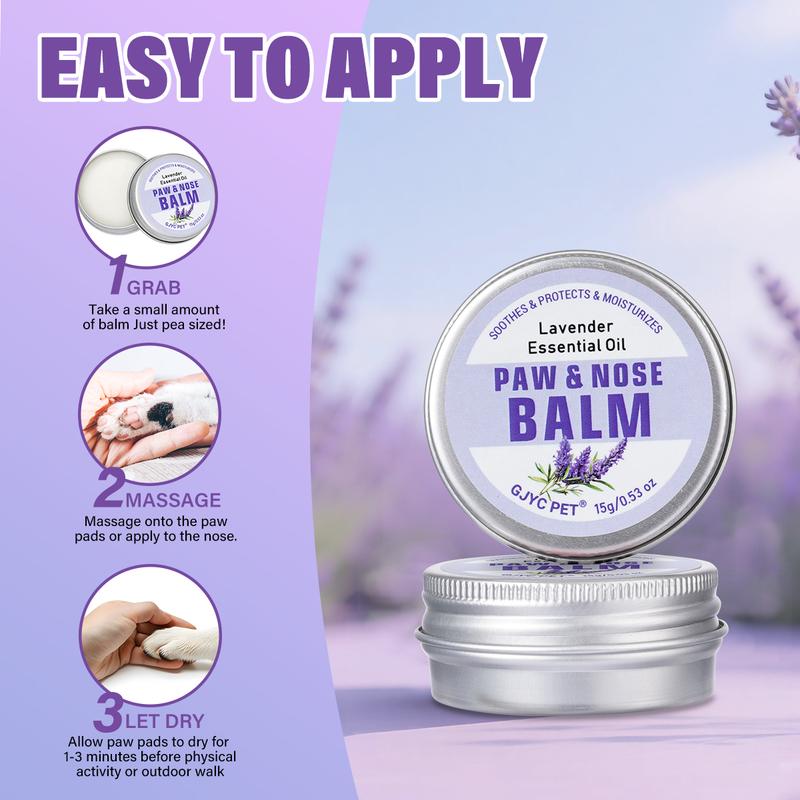 Pet Healing Balm for Paws & Nose - Fast Relief for Dry Cracked Paw Pads & Snouts, Antibacterial, All-Natural Ingredients Paw Balm Nose Balm