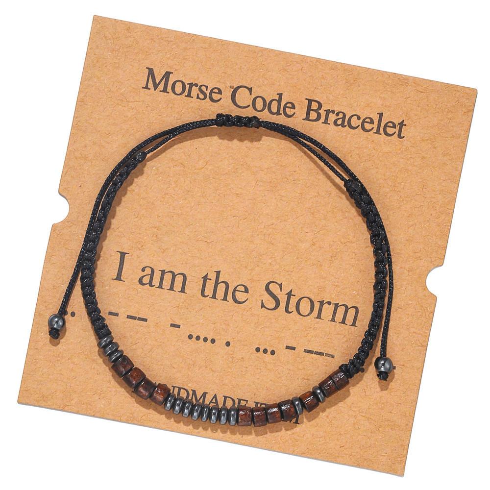 Braided Bracelet Morse Code Alphabet Number Couple Bracelet Morse Code Bracelet Creative Gift