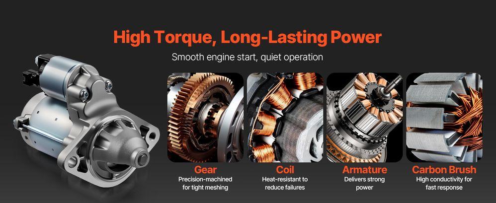 VEVOR Starter High Torque Starter Motor for Pontiac Toyota 17841 2800330 3371171 VEVOR Starter High Torque Starter Motor for Pontiac Toyota 17841 2800330 3371171