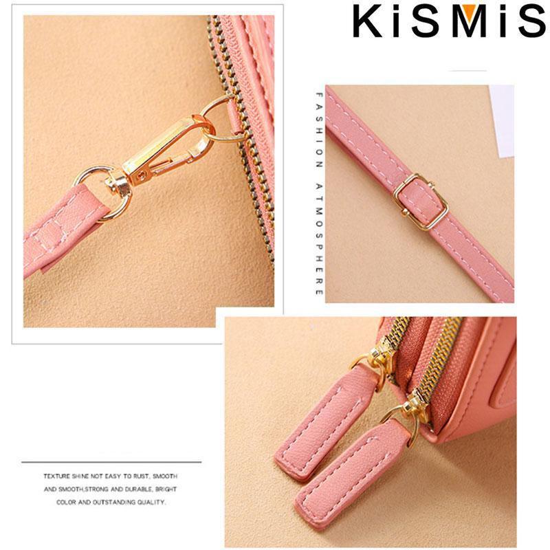 RFID Blocking Waterproof Clear Touchscreen Phone Wallet for Women, Crossbody Sling Bag with Multi Card Slots & ID Window, Lightweight Water-Resistant Purse for Daily Commute, Travel & Business Use, Flap Shoulder Bag