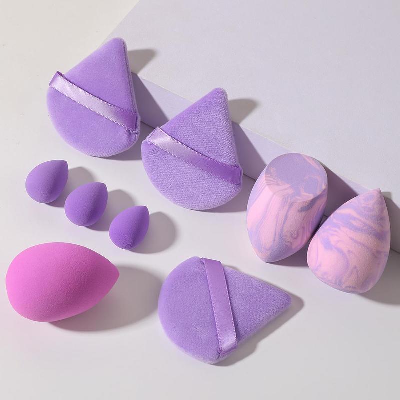 Makeup Sponge & Puff Beauty Blender Set, 9 Counts/set Versatile Powder Puffs & Beauty Blenders, Face Beauty Makeup Cosmetic Tool, Christmas Gift