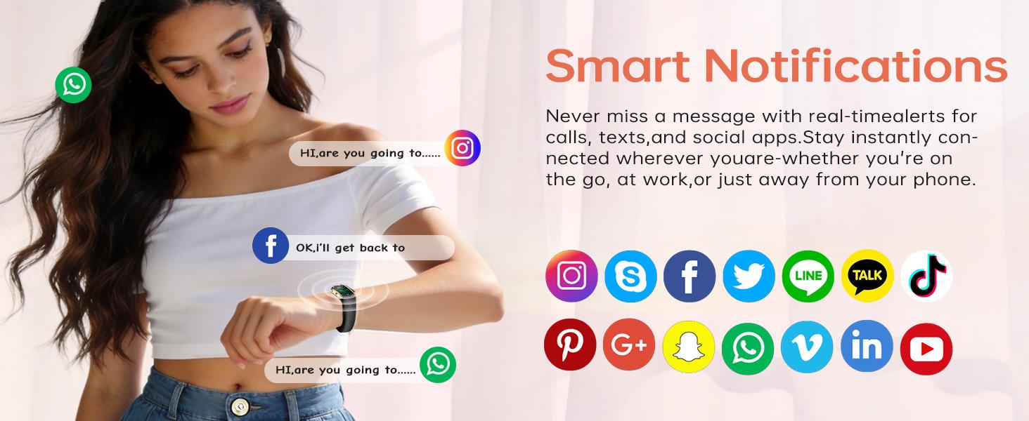 2026 NEW Elegant Leather Strap Smart Watch for Women  Waterproof | 12 Sports Modes Fitness Tracker - Stylish & Cute for Workouts