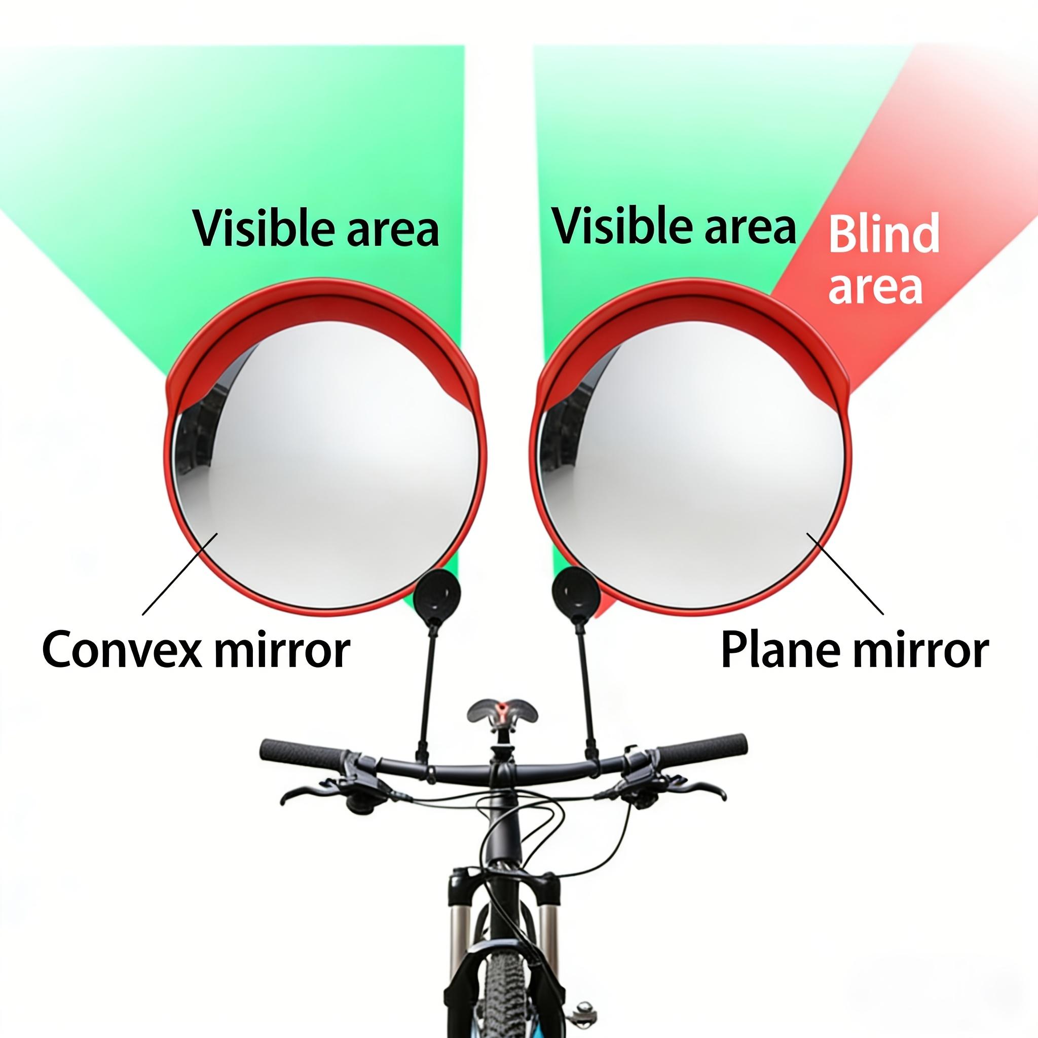 2PCS Bike Mirror 360° Adjustable Bicycle Rear View Mirror, Anti-Shake Handlebar Cycling Mirror with HD Acrylic Lens, Wide Angle Safety Rearview for Road Bike, MTB, E-Bike Commuting