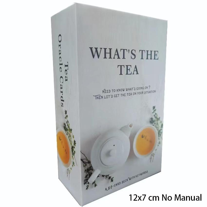 What's the Tea Oracle Card Deck, 1 Set Divination Cards for Beginners, Party Tarot Cards Fortune-Telling Game, Tarot Card Decks