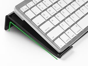 Computer Keyboard Stand for Desk 78 Keys, 11.8 x 5.1 Inch Keyboard Tray, Black Acrylic Keyboard Riser Lift, Apple Keyboard Holder
