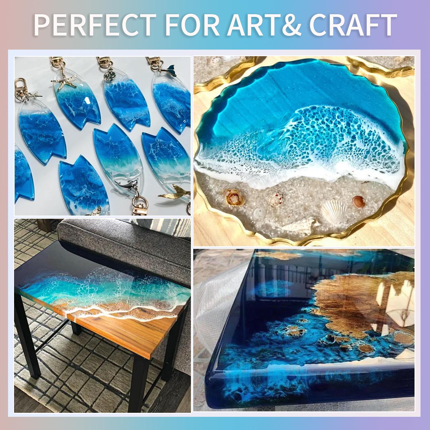 64 oz Ultra-Clear Epoxy Resin Kit—Bubble-free, yellowing-resistant, and self-leveling; ideal for coatings, casting, countertops, and river tables; fast-curing two-part epoxy; perfect for resin molds and crafts