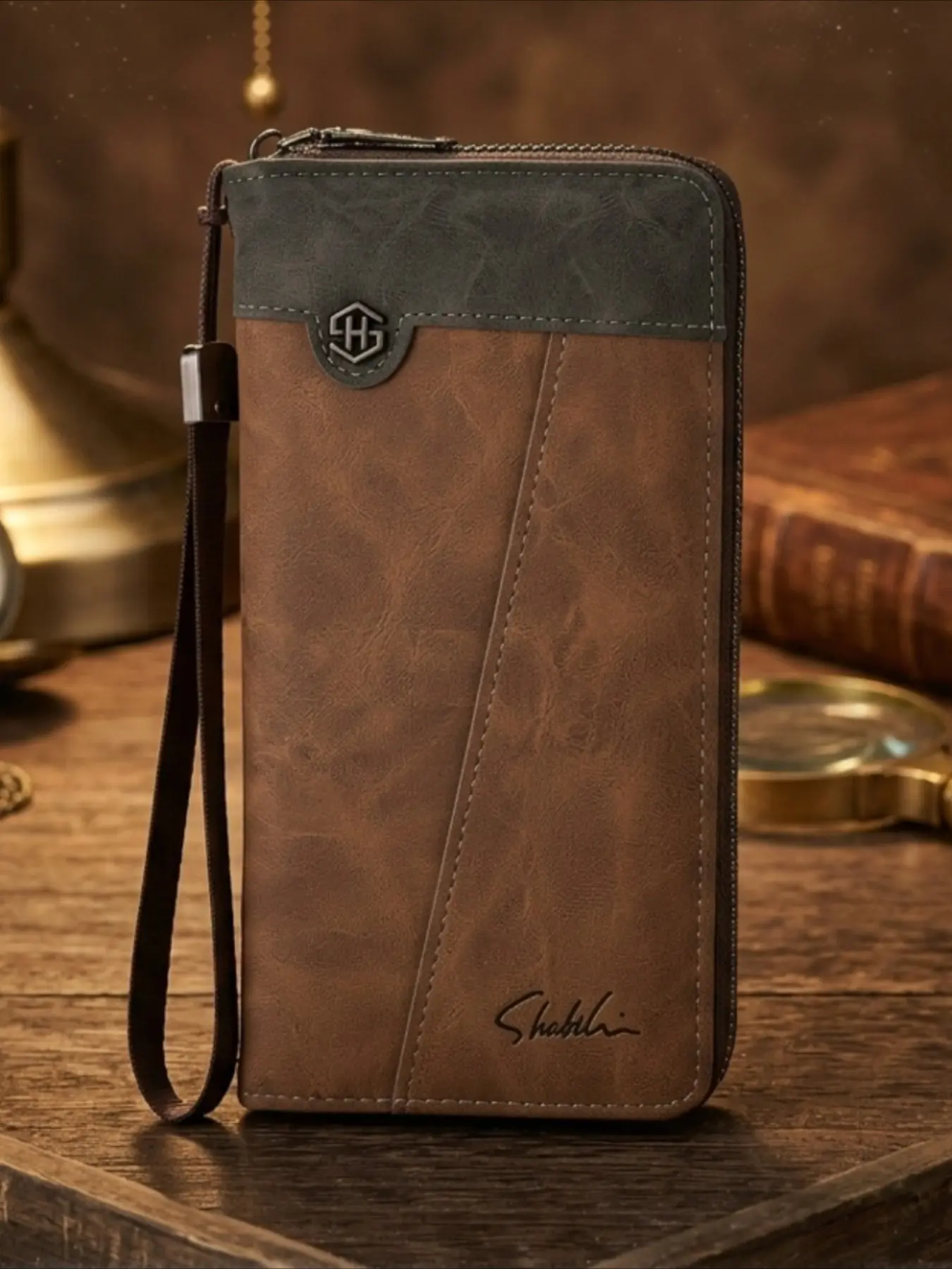 New Men's Long Zipper Durable Wallet, Anti-Theft Multi-Function Card Holder, Large Capacity Coin Bill Organizer, Ideal for Daily Use, Travel, Gifts