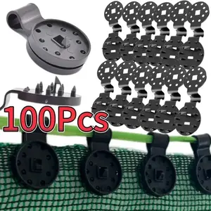 100pcs Sunshade Fabric Clamps, Reusable Windproof Shade Tent Fasteners, Waterproof Plastic Clips for Greenhouse and Fence