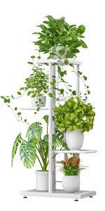 4 Tier 5 Pot Iron Flower Stand Darkgrey Simple Living Room Modern Indoor Bonsai Decoration Stand Green Radish Floor Multi-layer Storage Rack Deals For You Days