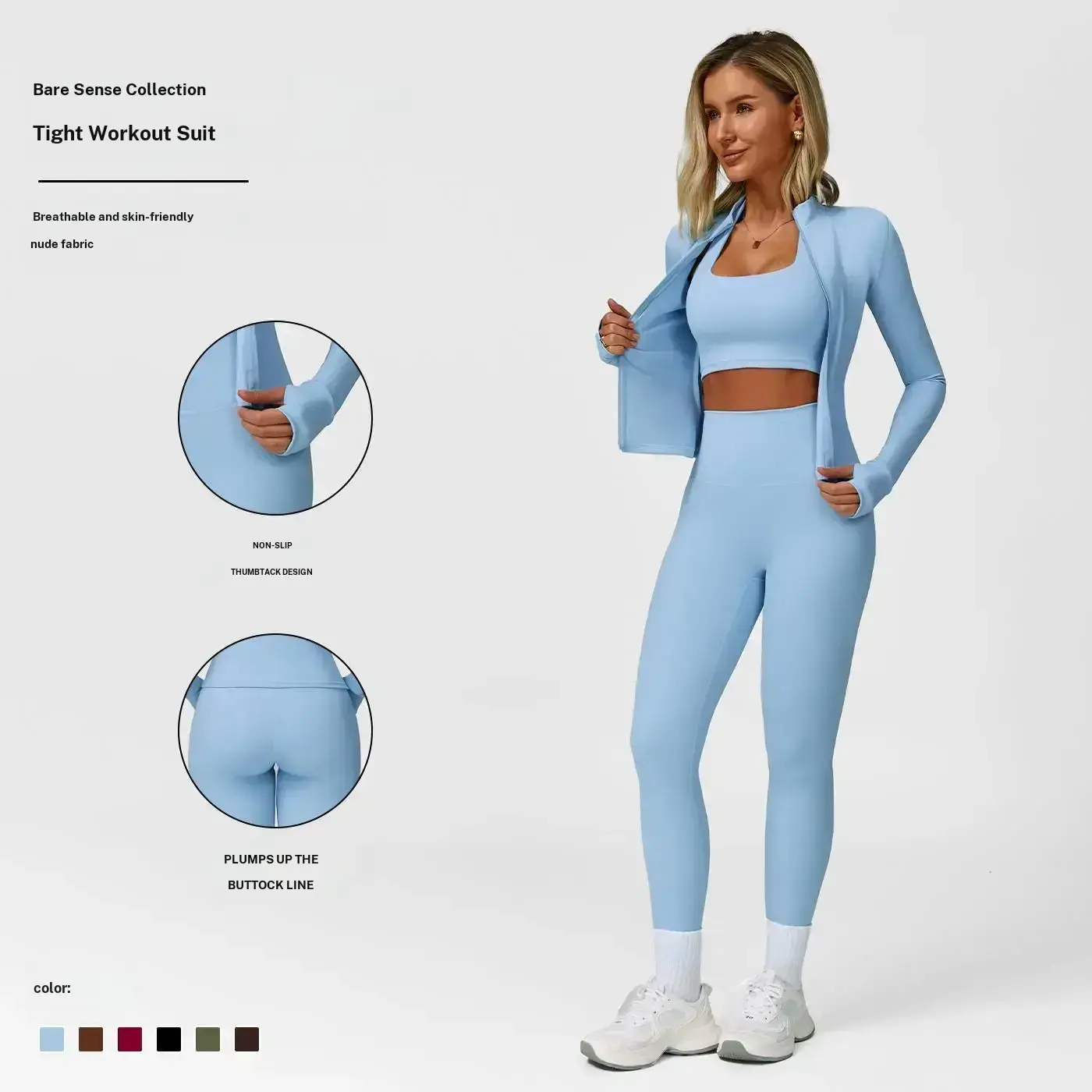 MFVIM Women's 3 Piece High Waisted Activewear Elastic Sports Bra, Halter Top, Jacket Sporty Style Outfits, Athleisure Wear Set, Yoga Fit Sets for Gym, Workout,summerwins,travel essentials,camping essentials,back to school,back to school haul