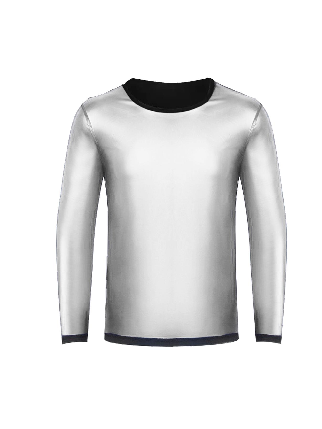 Men's Sauna Suit, Anti-Rip Sweat Suits for Gym & Boxing Workouts, Slim-Fit Casual Style, All-Season Training Gear, Sports Sauna Top