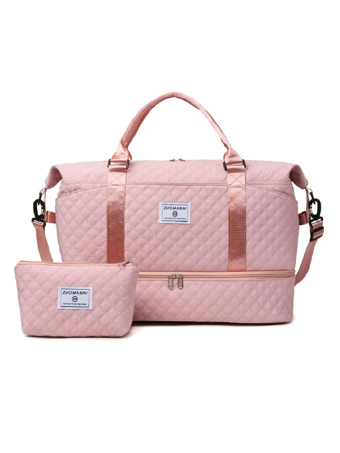 Large Capacity Travel Bag Set, Letter Pattern Zipper Travel Bag with Shoe Compartment, Casual Sports Fitness Bag for Women & Men, Weekender Travel Set Large Capacity Travel Bag Set, Letter Pattern Zipper Travel Bag with Shoe Compartment, Casual Sports Fitness Bag for Women & Men, Weekender Travel Set