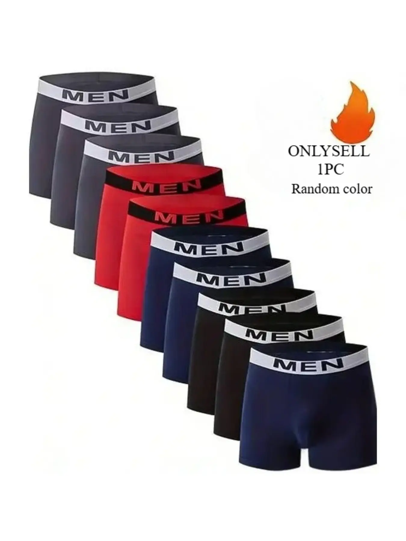8pcs of Styles Are Randomly Sent 1pc Great‑value pack of men's boxer briefs, soft‑breathable everyday‑style underwear set with comfortable fabric