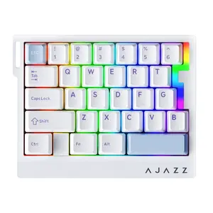AJAZZ AK029 single handed esports game mechanical keyboard esports specific ice island switch wired game magnetic switch compact keyboard 29 key split type keyboard saves desktop space 0.01mm, fast response HIFI level suitable for FPS games