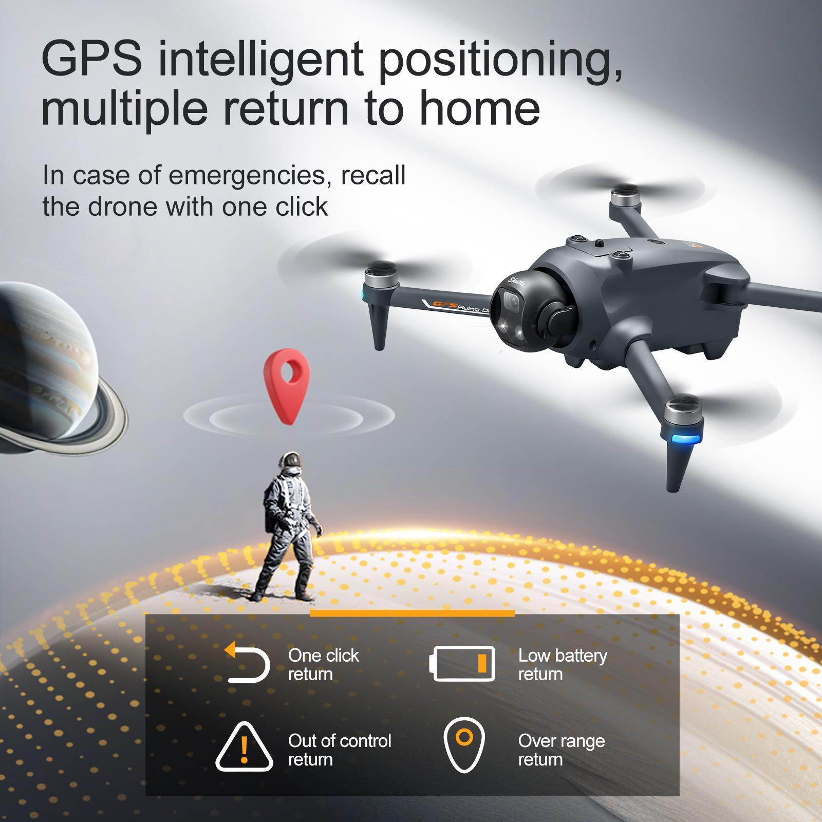 New Design GPS Drone with 180° ESC Camera 5G Large Screen Remote Control Lifting and Obstacle Avoidance Head Brushless Power GPS Return for Amateur Players.