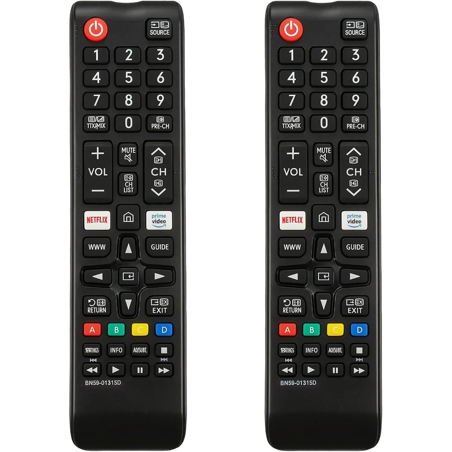 2 Pack  TV Remote Control Compatible with   TV