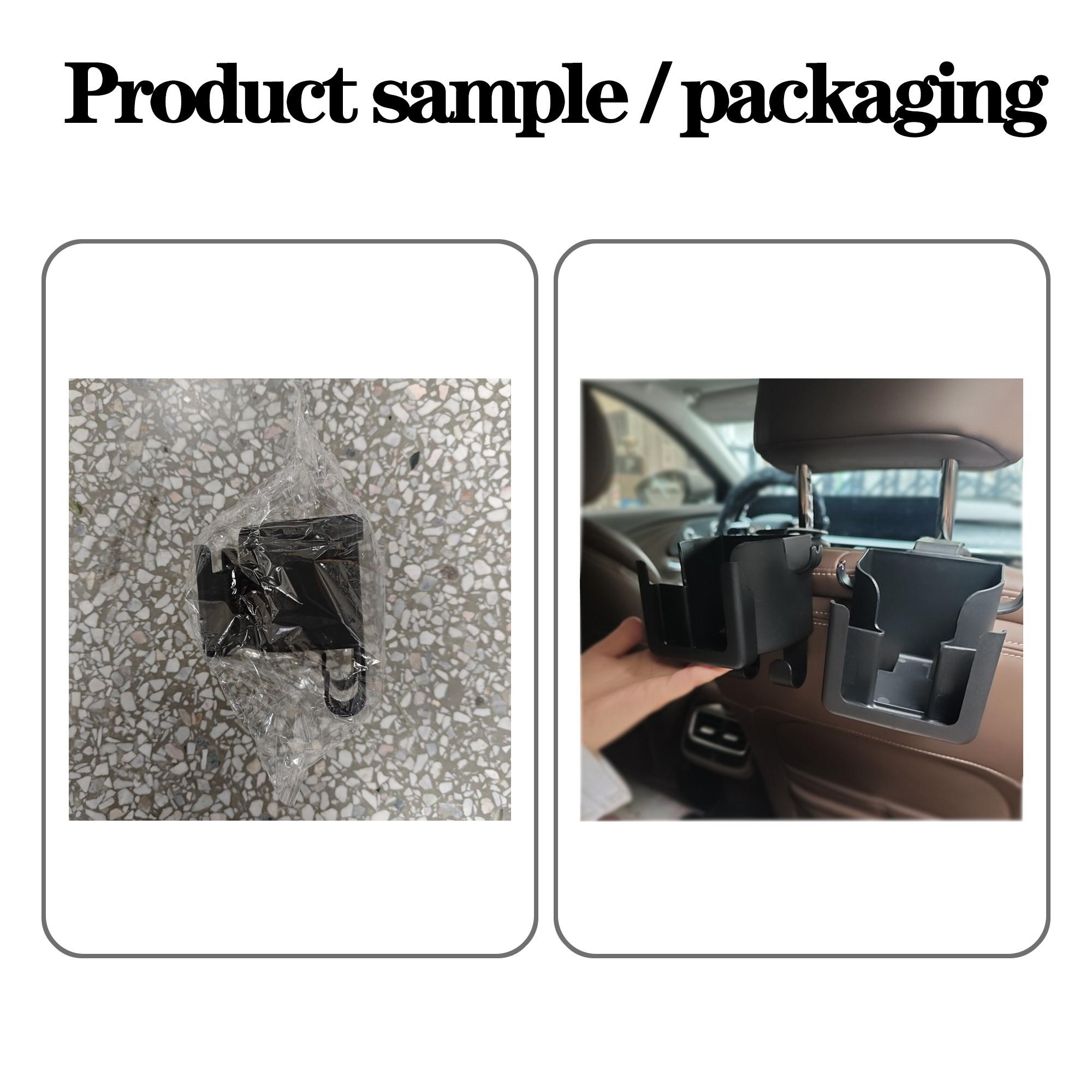 pcs Car Seat Back Organizer with Cup Holder, Phone Stand & Hooks - Heavy-Duty Multi-Functional Storage Rack, Multifunctional Car Organizer, Space-Saving Design for SUVs, Sedans, Trucks - Holds Water Bottles, Phones, Bags, Glasses, Car Interior Organizer