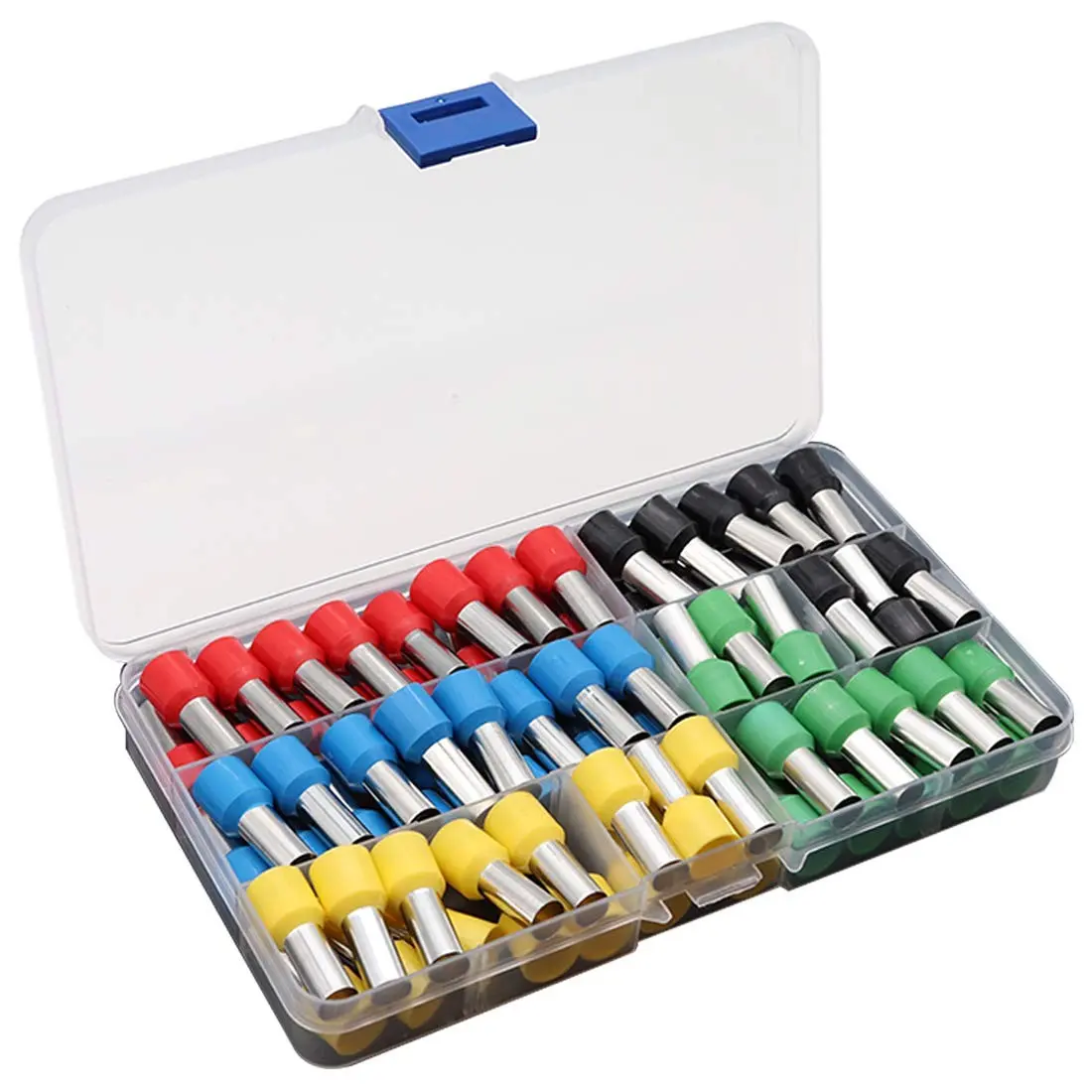 4 Gauge Copper Insulated Wire Ferrules Kit, 90 Pcs Crimp Connectors for Car Amplifier Power-Cable Terminals (Enables Clean Install, Better Connection)