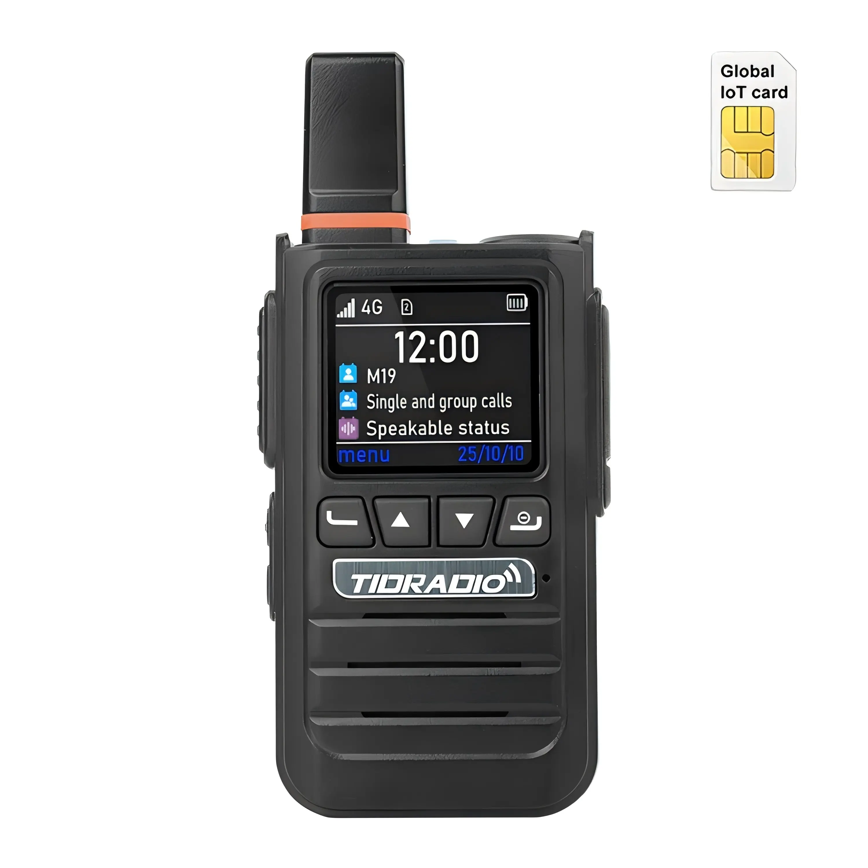 Lifetime Free TIDRADIO G19 Global POC Radio AI Noise Canceling Wireless Accessories 4G Walkie Talkie Long Range PTT Group Call Loud Audio for Teams/Families/Outdoor/Hunting/Logistics/Fleets/Construction/Security/Hotels