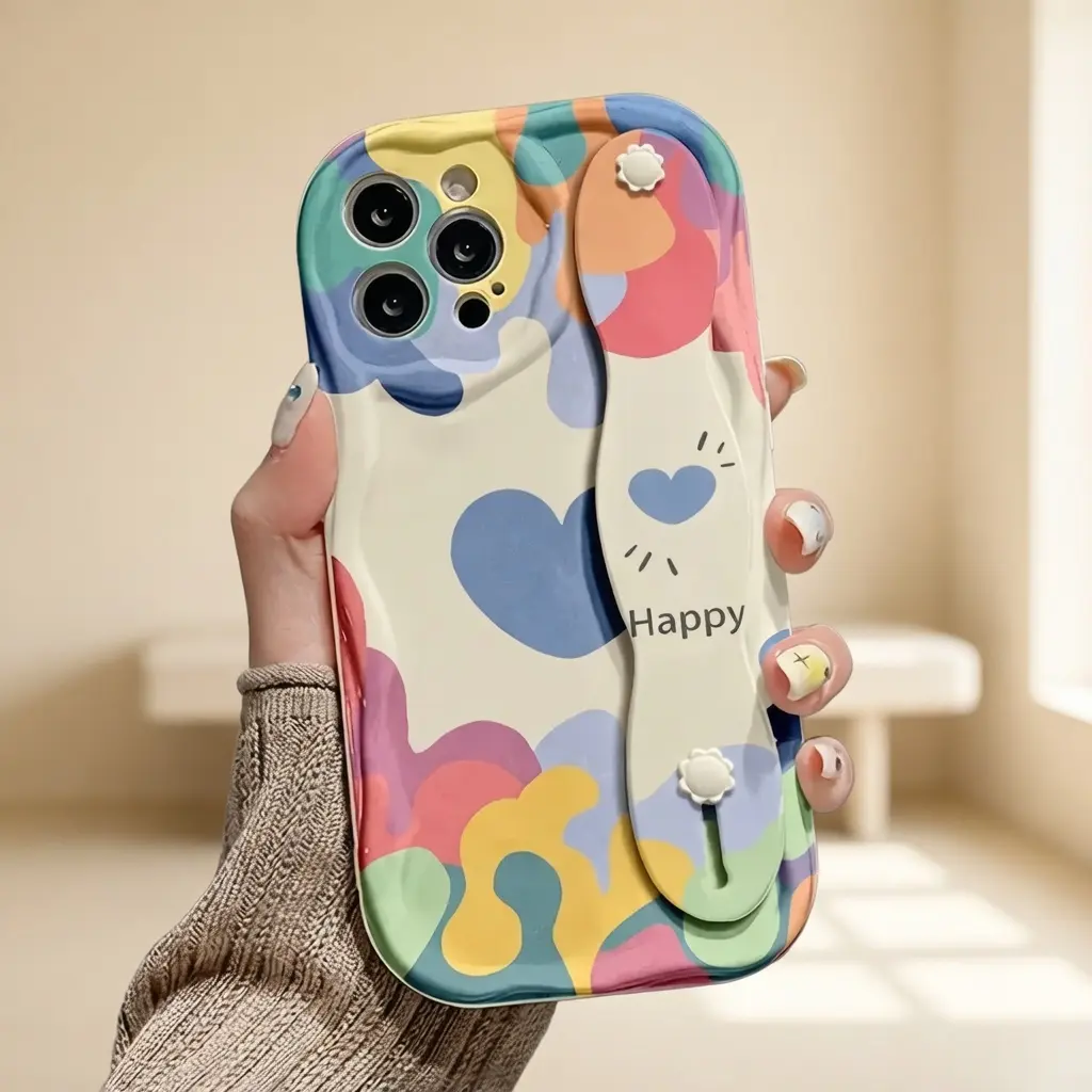 Cute Heart Print TPU Phone  for iPhone 17/16/15/14/13/12/11, Slim Shockproof  Cover fashionable protective case