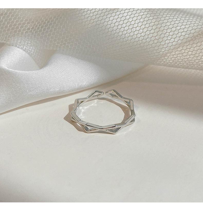 Chic Rhombus Cut Ring Stack| Trendy Index & Middle Finger Set