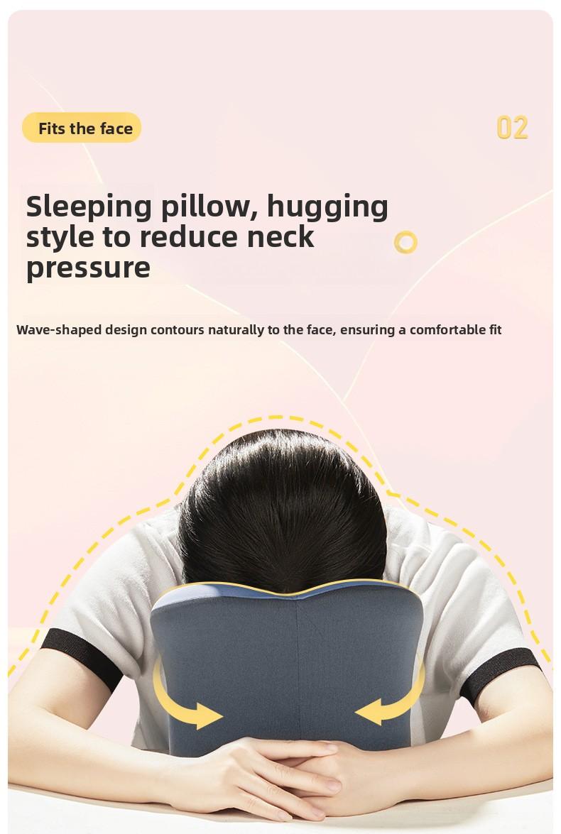 Office U-shaped Nap Pillow Multifunctional Tool for Students to Sleep on Stomach at Desk During Lunch Breaks with 6 Major Functional Areas