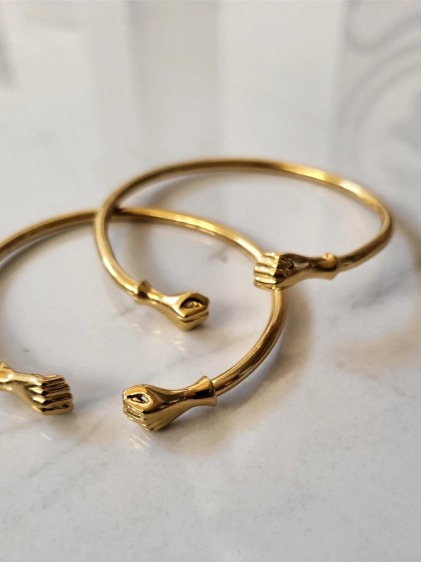 Fist Design Bangle, Fashionable Bangles, Fashionable Stackable Bracelets for Women & Girls, Boho Style Jewelry for Party, Daily Clothing Decor, Trendy Exquisite Jewelry for Gift