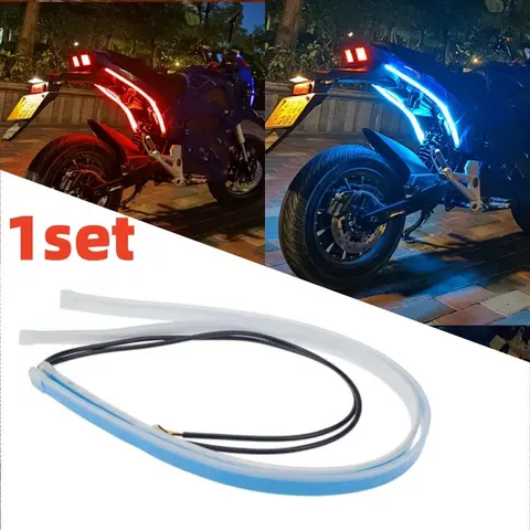 2pcs motorcycle turn signal decorative light strips flowing lights car lane changing light strips, LED daytime running lights, LED Bar Light, Car Light Embellishments, Auto Decorative Light, Led For Car