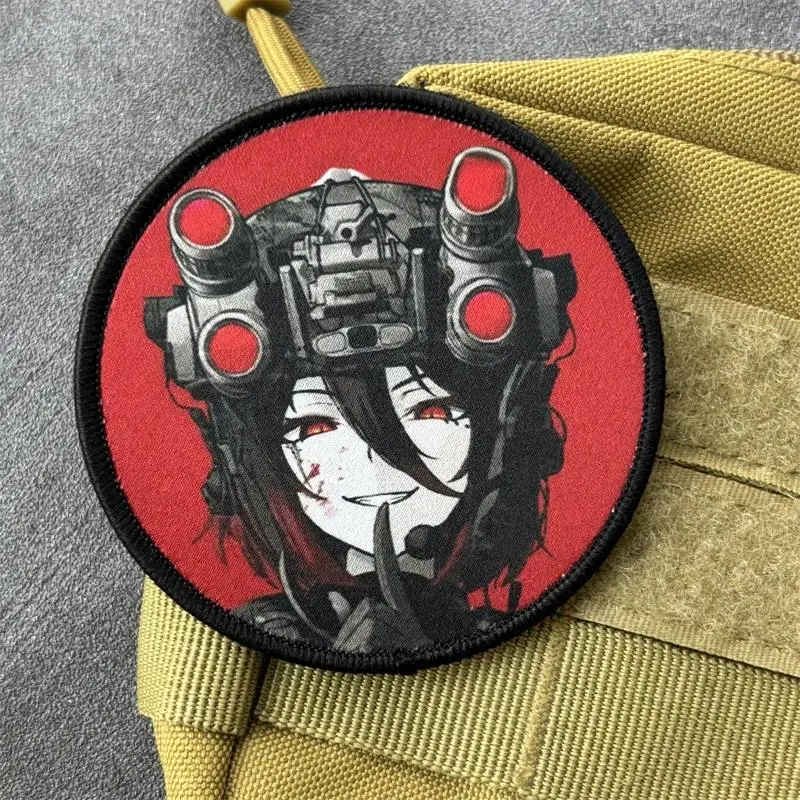 Tactical Girl Print Patch on Clothes Military Morale Badge Hook Loop Patches Backpack Stickers Armband Patches For Jackets
