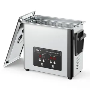 VEVOR 6L Ultrasonic Cleaner, Professional Ultrasonic Cleaner Machine with Cleaning Basket & Digital Display, 120W Stainless Steel 40kHz Cleaning Machine for Watches, Razors, Jewelry, Coins and More