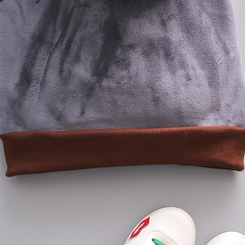 [Winter Bear Set] 3pcs Girls' Winter Bear  Set - Hooded Vest & Pants with Bear Face Hoodie, Thickened Pink & Brown Outfit, Cozy Full Ensemble for Playtime, Christmas & Casual Attire (Easy-Care Baby Clothes), Perfect for Outdoor