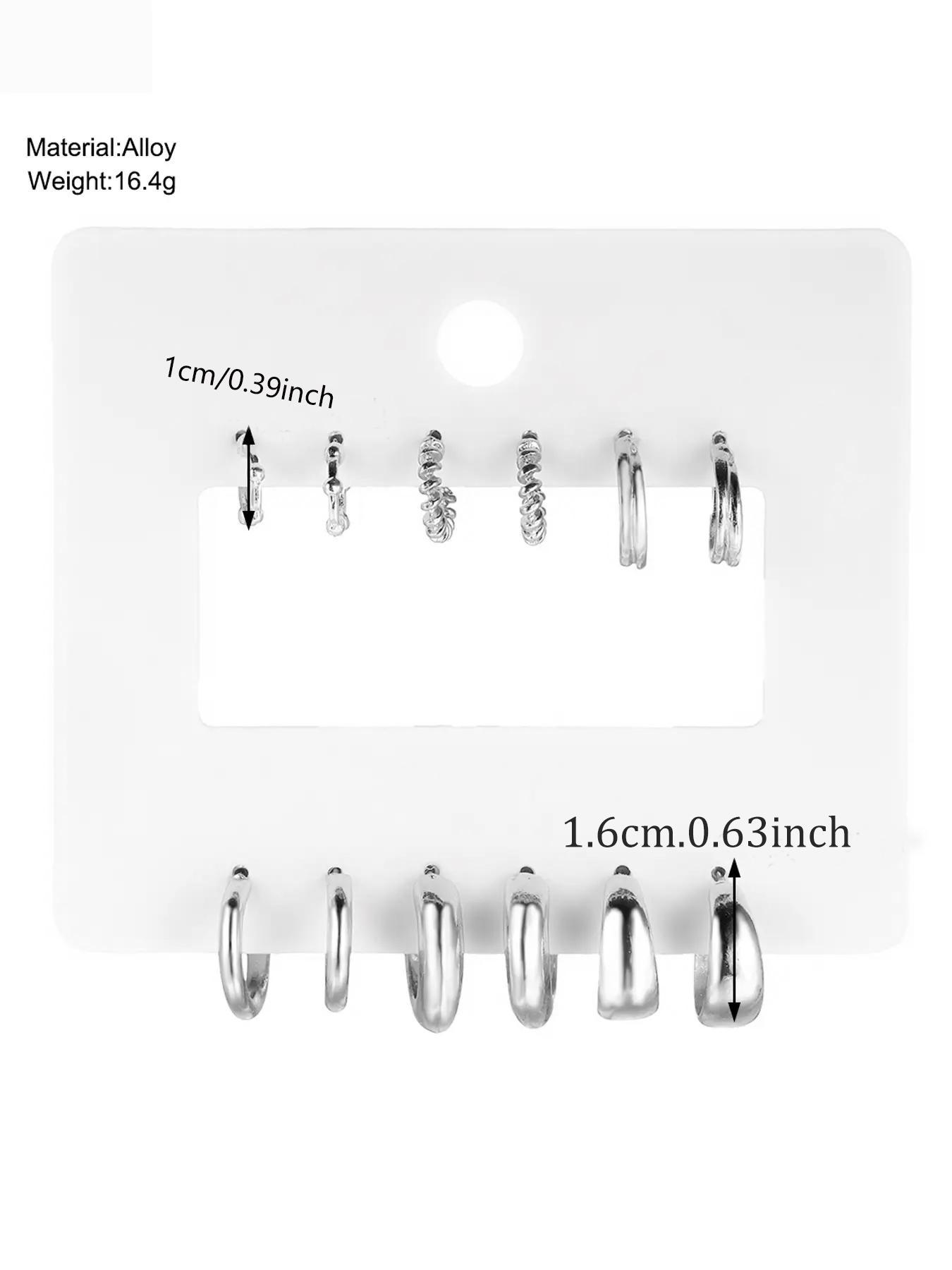 Women's Summer 2024 Elegant Texture Metal Design Hoop Earrings, Trendy Minimalist Hoop Earrings, Gorgeous Jewelry As Gift